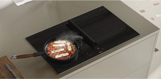 Elica NikolaTesla Velvet BL/A/83 Induction Autonomous Cooktop With Hood 72x51.5cm