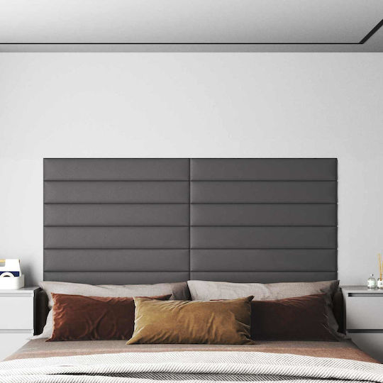 vidaXL Fabric Grey Bed Headboard