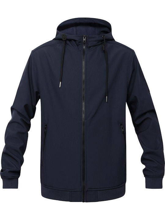 Winter Jacket Softshell Waterproof and Windproof Navy Blazer