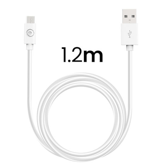 BigBen Connected Incarcător Cu Port USB-A Și Cablu Micro USB 12W Alb