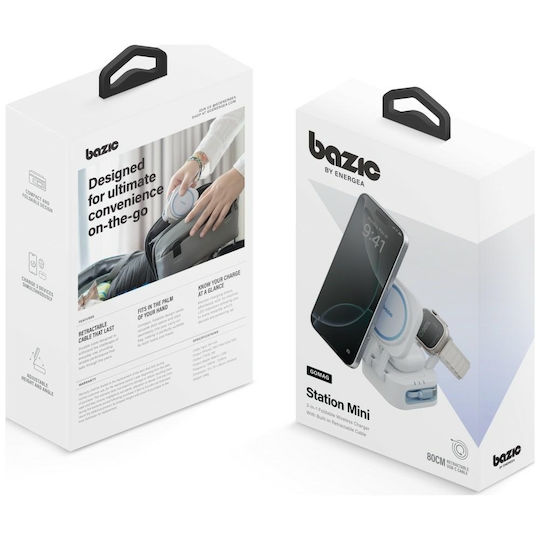 Energea Зарядно Uстройство Magsafe и Кабел USB-C Бял (Gomag Station Mini)