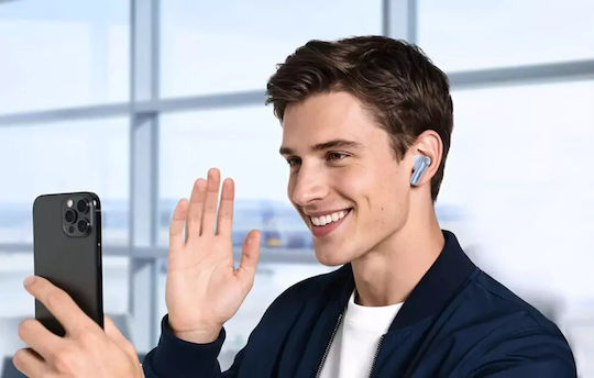 Earfun Air Pro 4+ In-ear Bluetooth Handsfree Earphones with Sweat Resistance and Charging Case Blue
