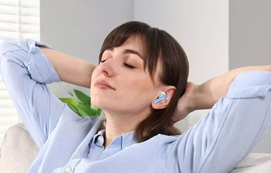 Earfun Air Pro 4+ In-ear Bluetooth Handsfree Earphones with Sweat Resistance and Charging Case Blue