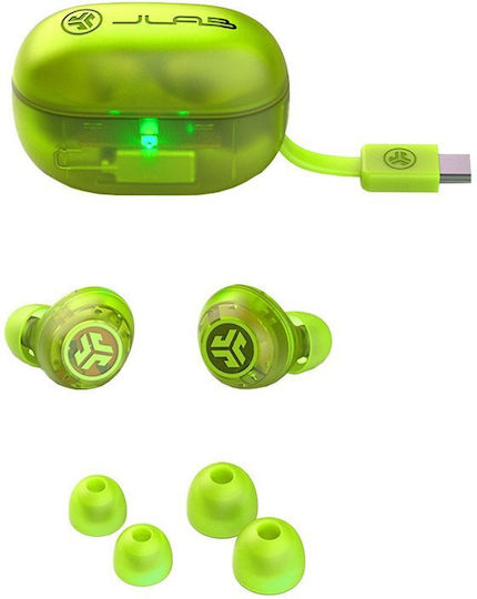 Jlab Go Pop ANC In-Ear Bluetooth-Freisprecheinrichtung Kopfhörer mit Ladeetui Gelb