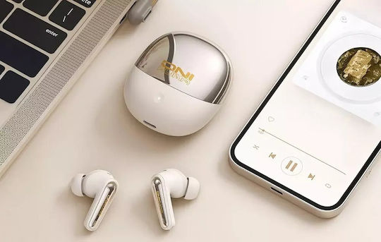 Onikuma TX610 In ear Bluetooth хендсфри Слушалки с Устойчивост на Пот и Кутийка за Зареждане Бежов