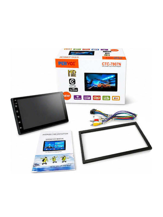 PerVoi Ηχοσύστημα Αυτοκινήτου 2 DIN (Bluetooth/USB/WiFi/GPS/Apple-Carplay/Android-Auto) με Οθόνη Αφής 7"