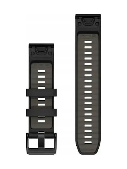 Garmin Quickfit 22 Black Pebble Gray Silicone Band