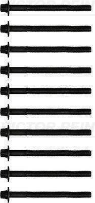 Cylinder Head Bolt Set Reinz Citroen C2 C3 I C4 Peugeot 1007 206 207 307 1.4 M10 116mm Torx 10 Pcs