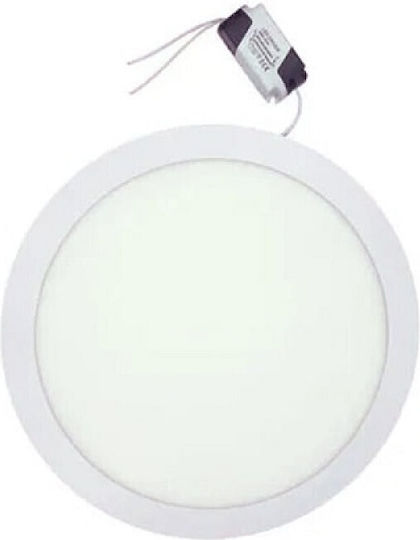 Rundes Vertieftes LED-Panel 18W mit Kaltweißem Licht 6500K 22cm