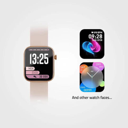 Lamax BCool2 Plus 46mm Smartwatch με Παλμογράφο (Ροζ Χρυσό)