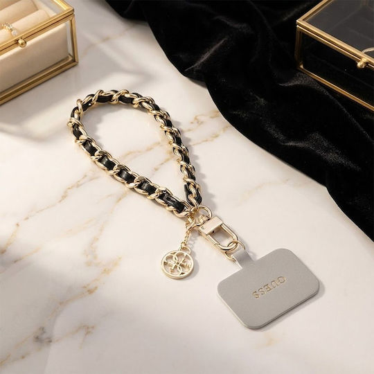 Guess Universal Hand Strap Saffiano Chain 4G Charm Wrist Strap for Mobile Phones Rose Gold