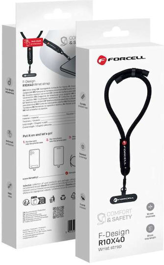 Forcell Каишка за китката за мобилни телефони Черен