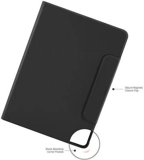 Pipetto Origami No5 Folio Flip Cover Case Compatible Ipad Pro 11 Inch 2024 Black