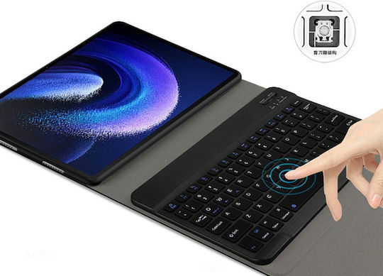 Флип капак с Клавиатура Черен (Lenovo Tab M9 2023 TB310)