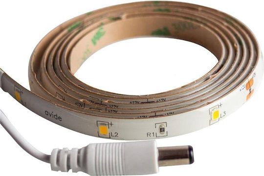 Avide Αδιάβροχη Ταινία LED Albed5v-sen-3w-s USB 5V Θερμό Λευκό Φως 1.2m με Τροφοδοτικό