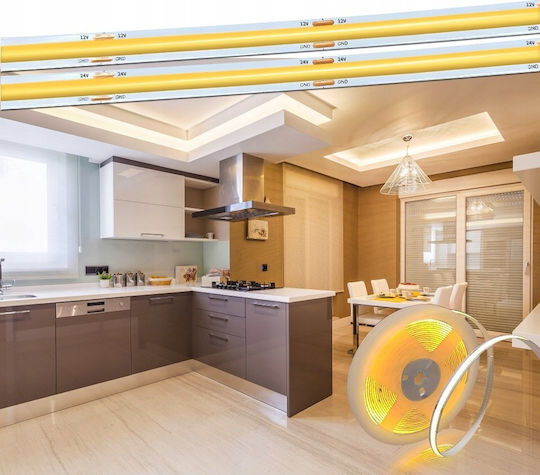 LED-Streifen Cob 480led 9w/m 4000k 990lm/m Ip20 50m Premium