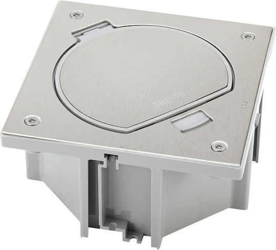 Simon Connect Kse Floor Box Insert Ip66 Schuko Gnizad Stainless Steel Kse1 23 72