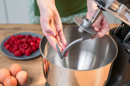 Götze&Jensen Küchenmaschine 1500W mit Rostfreiem Schüssel 6lt Graues