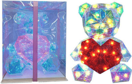 Bear Heart LED Table Lamp 20x12cm