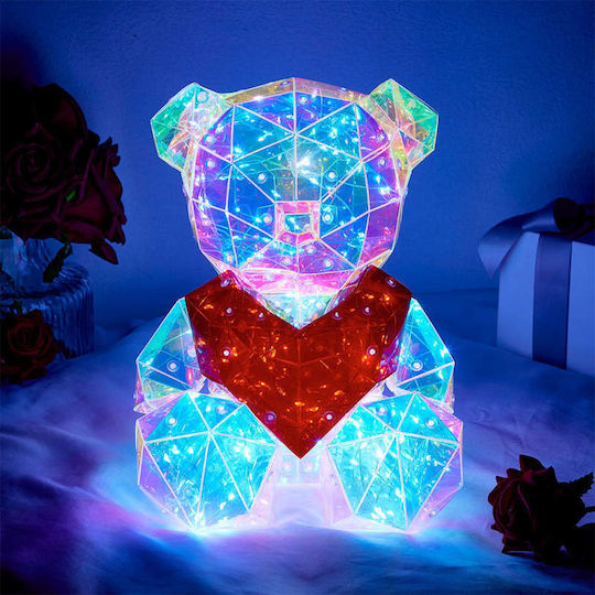 Bear Heart LED Table Lamp 20x12cm