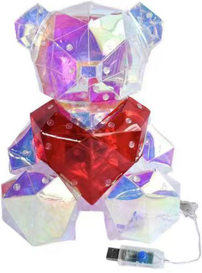 Bear Heart LED Table Lamp 20x12cm