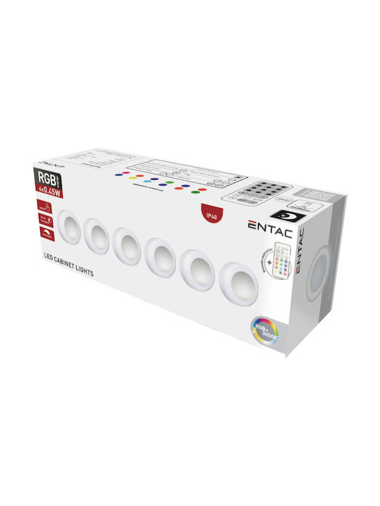 Entac Διακοσμητικό Φωτιστικό E27 RGB 6τμχ 6.2x6.2εκ.