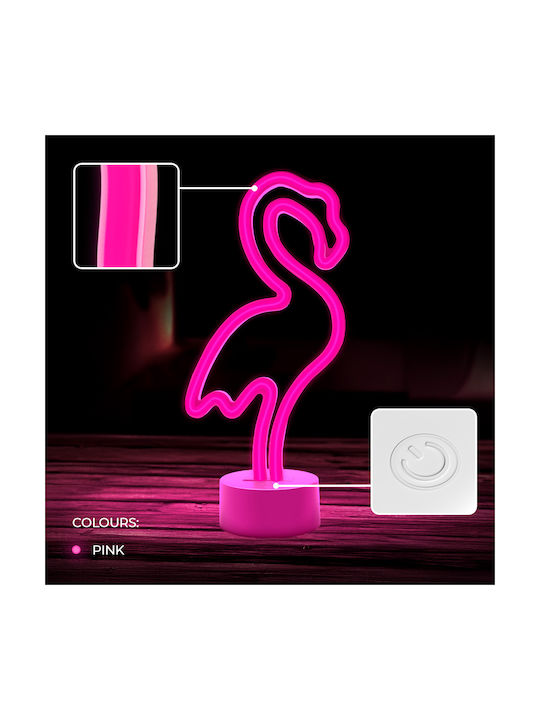 Neon Led On Stand Flamingo Pink Usb-c Fsc-11 Forever Light