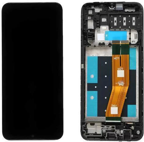 Samsung A145p A145r Galaxy A14 4g Copy Lcd Yellow Flex Display + Touch Unit + Front Cover Black Oem