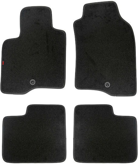 Lampa Set of Front and Rear Mats 4pcs for Fiat Panda Black