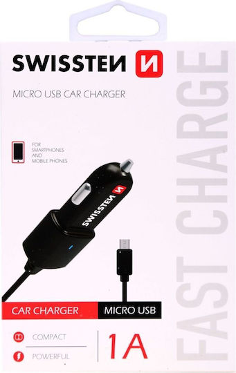 Swissten Премиум Зарядно за Кола 12-24V Micro USB Кабел