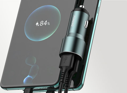 Foneng C19 Car Charger 36W with Ports 2xUSB Silver Color