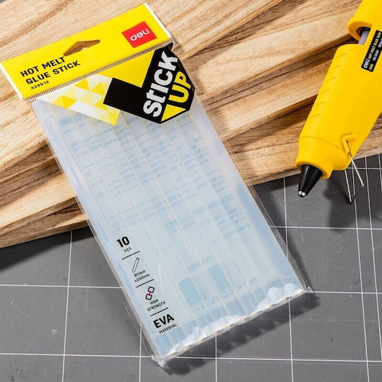 Deli Ράβδοι Σιλικόνης Silikonstäbe Glue Sticks Transparent 11mm 10Stück