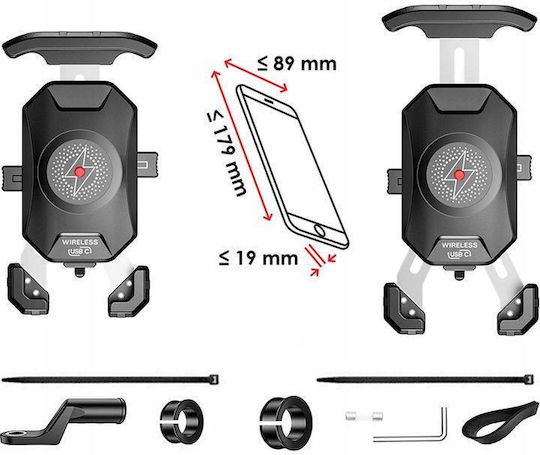 4 Ride Phone Holders Wireless Charger Pl R15w-pd Motorcycles