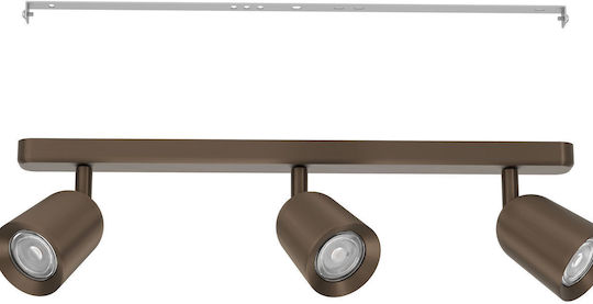 Eglo Camaldoli Triple Ceiling & Wall Spot with GU10 Lamp Adapter in Bronze Colour
