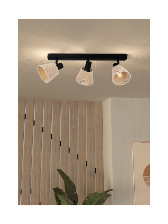 Eglo Seagard Triple Ceiling & Wall Spot with E14 Socket in Black Color