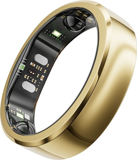 RingConn Gen 3 Smart Ring 21.2mm Waterproof with Heart Rate Monitor Royal Gold