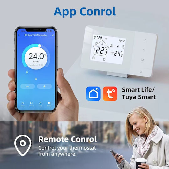Termostat Digital de Cameră Smart cu Wi-Fi