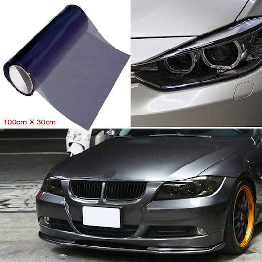 Carsun Стикерни фолиа за кола за фарове на кола в Черен цвят 1бр