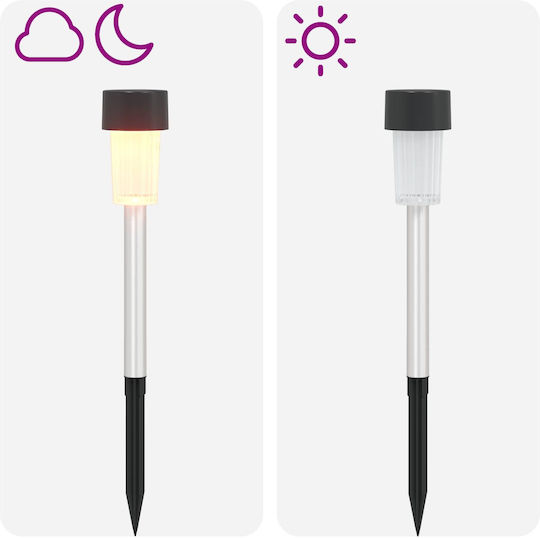 vidaXL Set 24 Solar Road Lights Warm White With Photocell