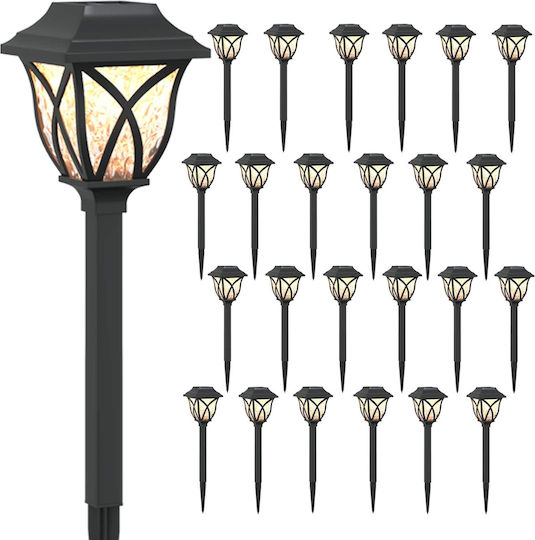 vidaXL Set 24 Solar Lights Traffic Lights Warm White With Photocell