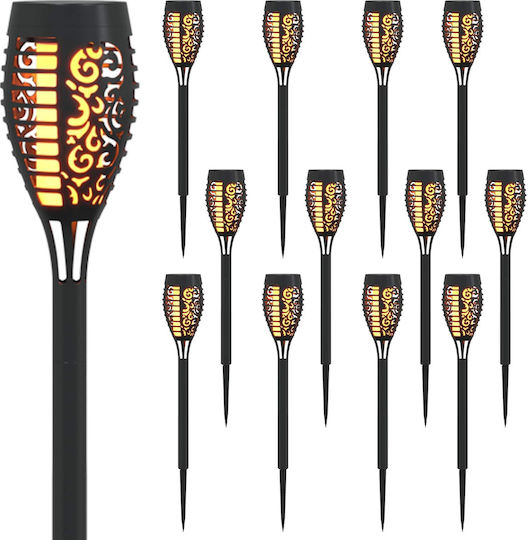 vidaXL Set 12 Solar Light Lanterns Warm White With Photocell