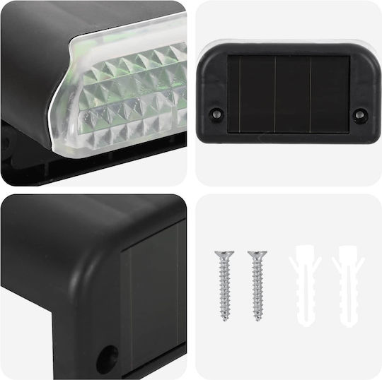 vidaXL Set Of 4 Solar Lights Warm White With Photocell 8x4x4.5cm