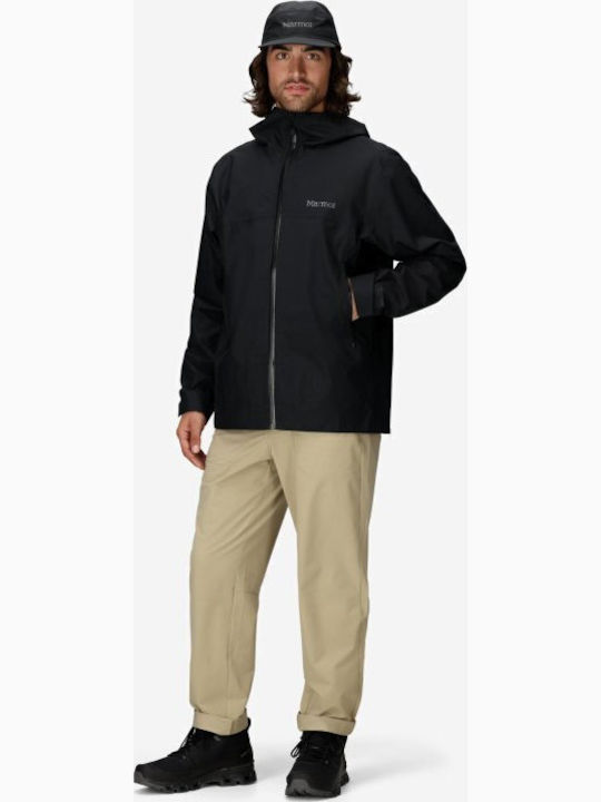 Minimalist Winter Jacket Hardshell Waterproof and Windproof Black