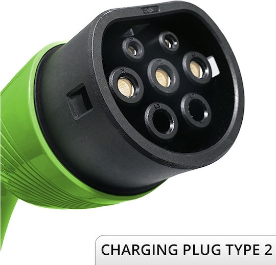Qoltec Φορητός Σταθμός Φόρτισης 7kW με Ενσωματωμένο Καλώδιο Type 2
