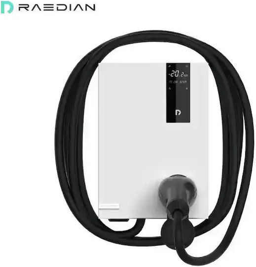 Raedian Wall Mounted Three-Phase Charging Station 22kW with Built-in Type 2 Cable