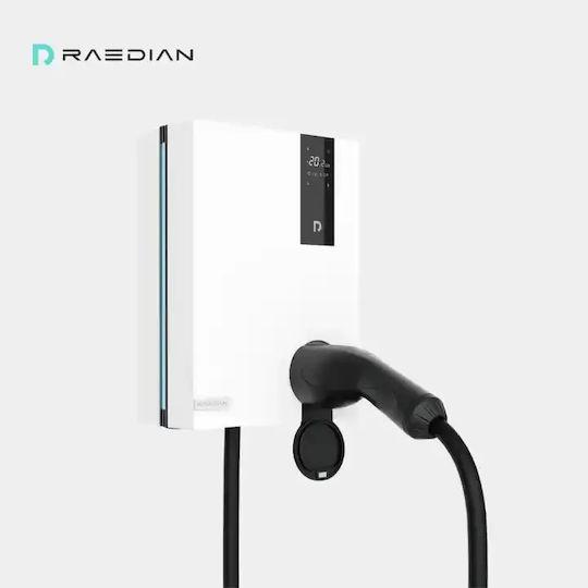 Raedian Wall Mounted Three-Phase Charging Station 22kW with Built-in Type 2 Cable