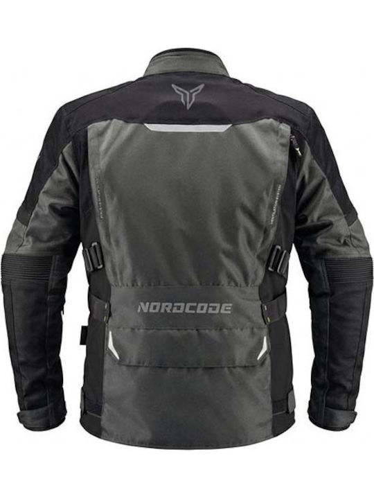 Nordcode Senegal V2 Ανδρικό Μπουφάν Μηχανής Cordura 4 Εποχών Αδιάβροχο Μαύρο/Λαδί