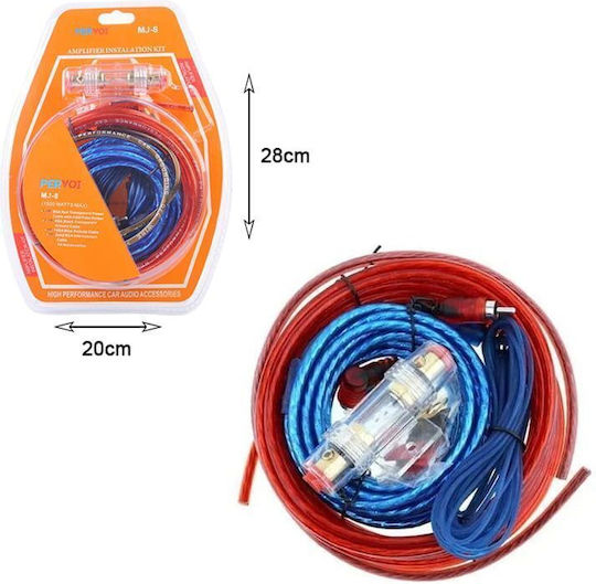 Car Amplifier Wiring Set 1500w 5m Mj-8