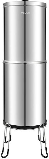 Vevor Gravity Feed Water Filter System 12.3l 304 Stainless Steel Countertop Water Filtration System Reduces Lead Up To 99% Chlorine 2 Carbon Filters 2 Defluorination Filters Spout Base