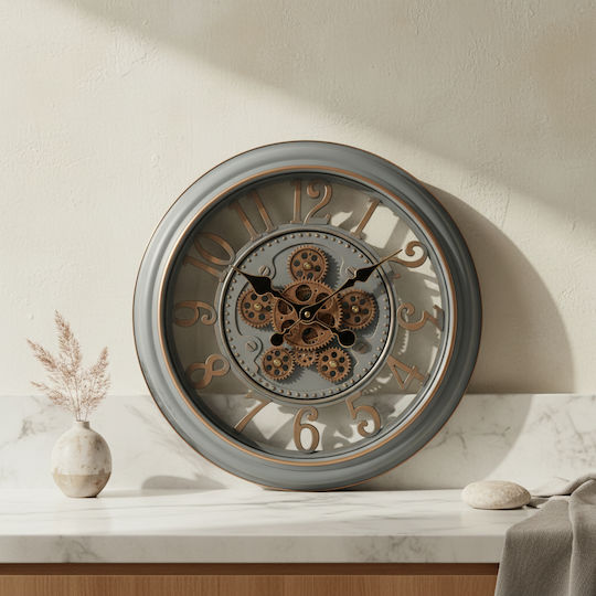 Mondex Ρολόι Τοίχου Γκρι Ø45cm